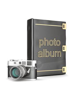 Picture photo album on a white background