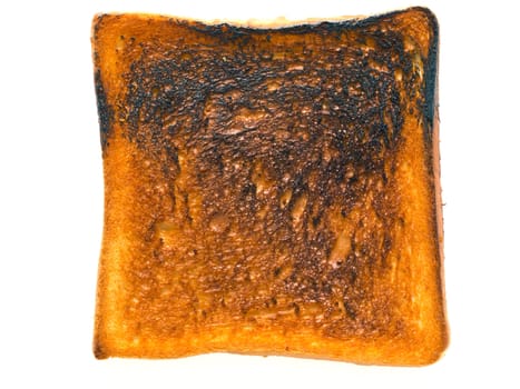 close up of a sliced of burnt toast