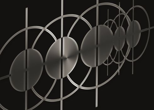 Metal abstract on black background