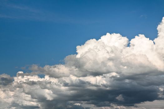 White clouds in blue sky