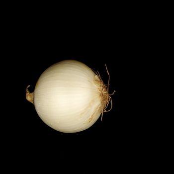 onion pile isolated on black