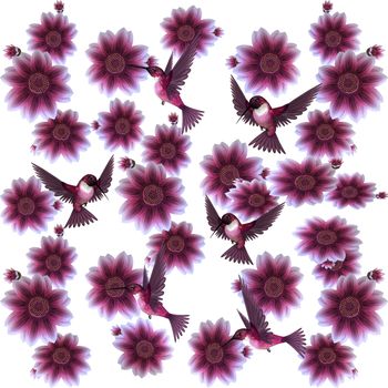 Hummingbirds and purple flowers illustration







Hummingbirds and Flowers