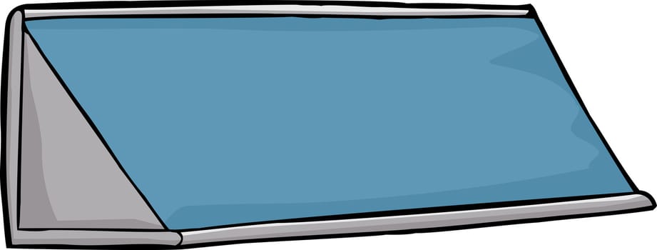 Blue desktop identification name plate isolated over white