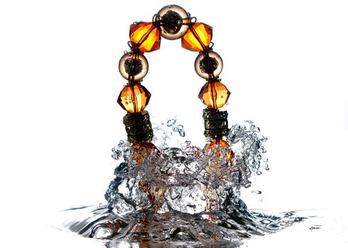 Jewelry water splash necklace, high speed water splash