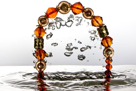 Jewelry water splash necklace, high speed water splash