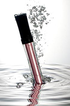 Cosmetics water splash pink nail polish