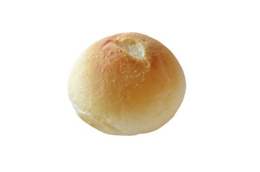 Round sandwich bun  on white background , isolated 