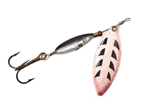 plastic fishing lure isolated on white background