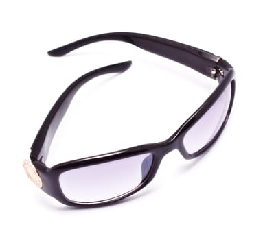 single black sunglasses isolated on white background