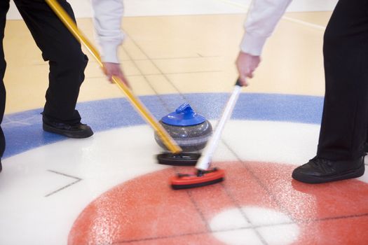 Close up of a Curling situation