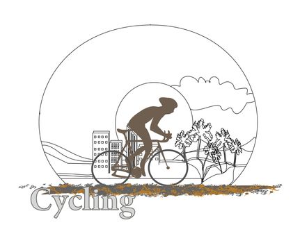 Cycling doodle Poster