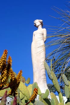 Famous exotic garden in Eze, France