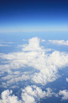 Blue sky and white cloud.