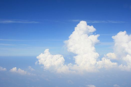 Blue sky and white cloud.