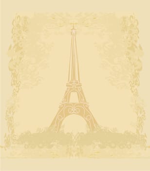 vintage retro Eiffel card