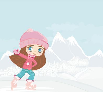 Girl on skates