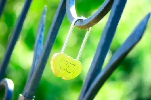 locks on fence a tradition of wedding