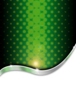 Green and metal business background with reflections
