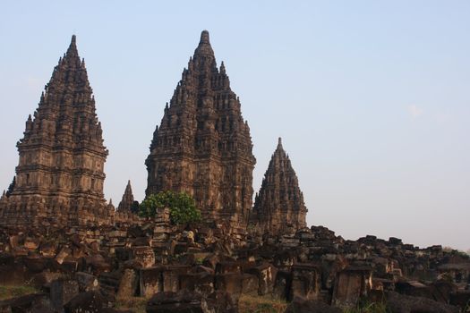 A view in Hindu temple Prambanan. Indonesia, Java, Yogyakarta