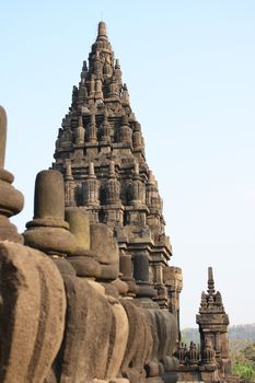 A view in Hindu temple Prambanan. Indonesia, Java, Yogyakarta
