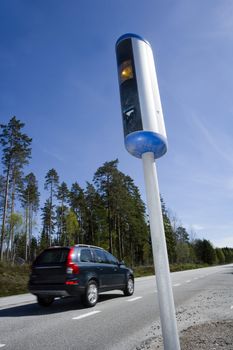 High speed camera at the side of the road