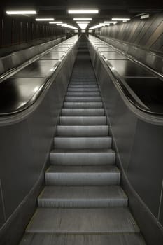 Moving Escalator in a building