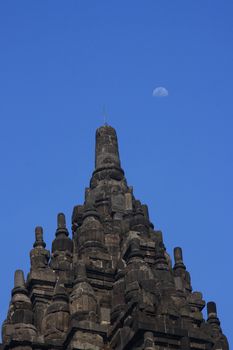 Part of architecture Hindu temple Prambanan. Indonesia, Java, Yogyakarta