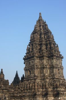 Part of architecture Hindu temple Prambanan. Indonesia, Java, Yogyakarta