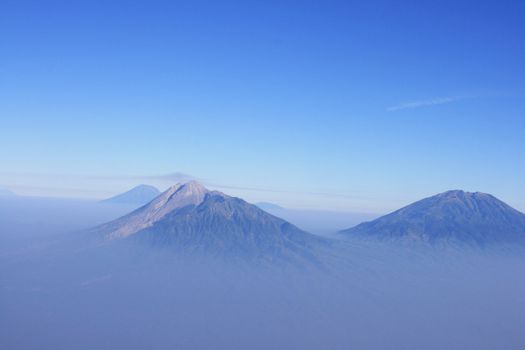 An view of volcano at Java indonesia