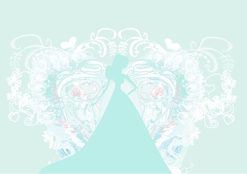 Abstract Beautiful floral bride