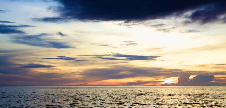 beautiful sunset over Andaman Sea, in Thailand