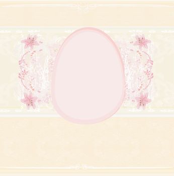 Easter Egg On Grunge Background