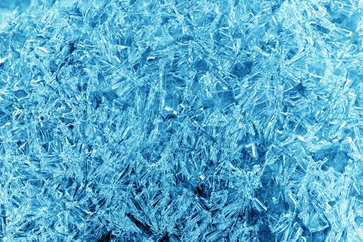 patterns of ice crystals in the background