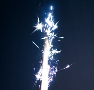 Firework on blue background