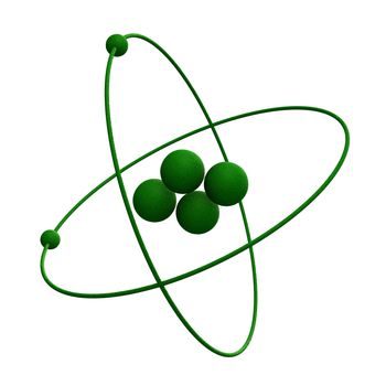 3d made - Helium Atom in green grass 