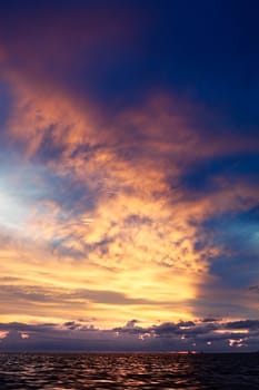 beautiful sunset over Andaman Sea, in Thailand