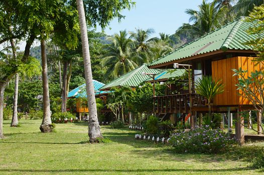 bungalow resort in jungle, Koh Lanta, Thailand
