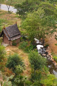 Mueang Boran aerial view, aka Ancient Siam, Bangkok, Thailand