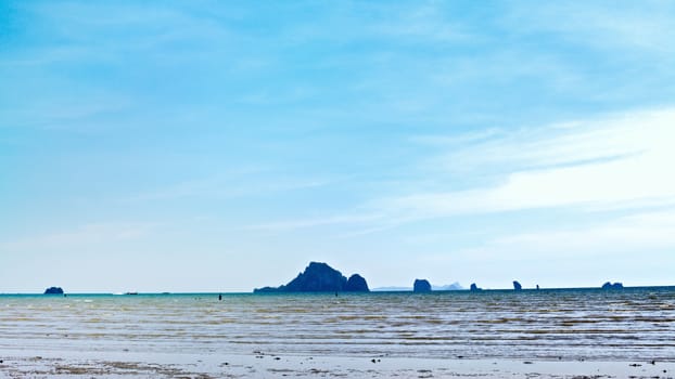 Ao Nang beach at evening, in Krabi, Thailand