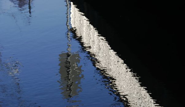 silhouette in the river