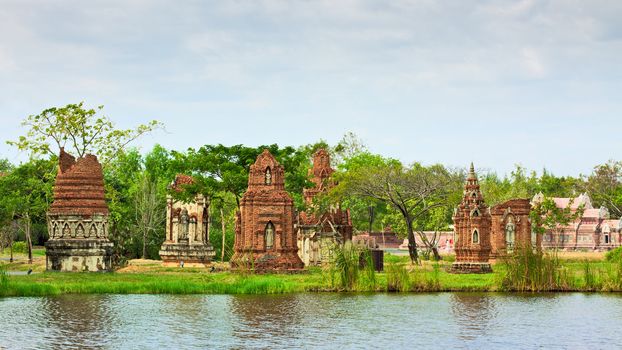 ruins in Mueang Boran, aka Ancient Siam, Bangkok, Thailand