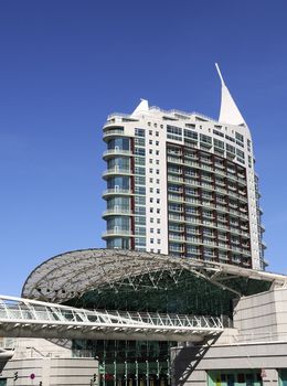 Modern building in the eastern zone of Lisbon. 