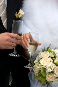 An image of two wedding glass