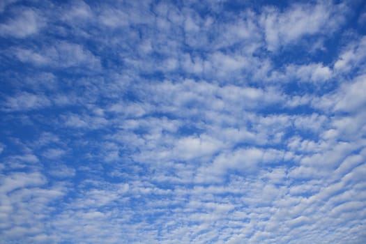 Blue sky with clouds full frame