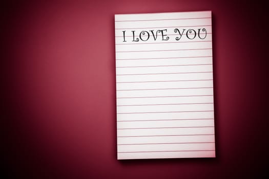 I love you note pad