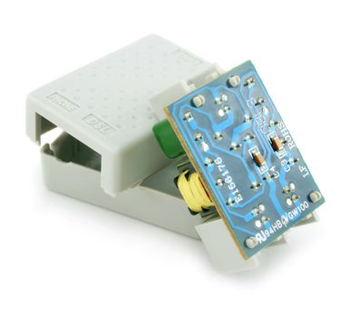 ADSL splitter electric circuit isolated on a white background