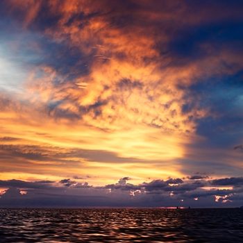 beautiful sunset over Andaman Sea, in Thailand