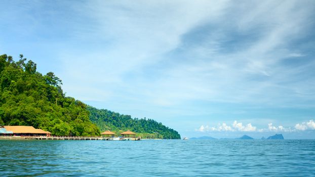 tropical beach, Andaman Sea Shore in Thailand