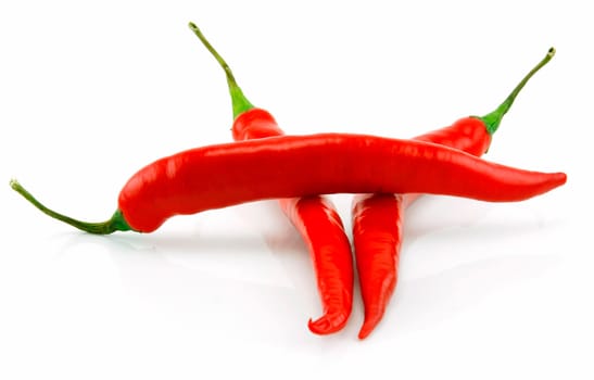 Red Chili Pepper Isolated on White Background