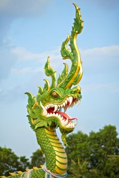 green water dragon statue in Krabi, Thailand